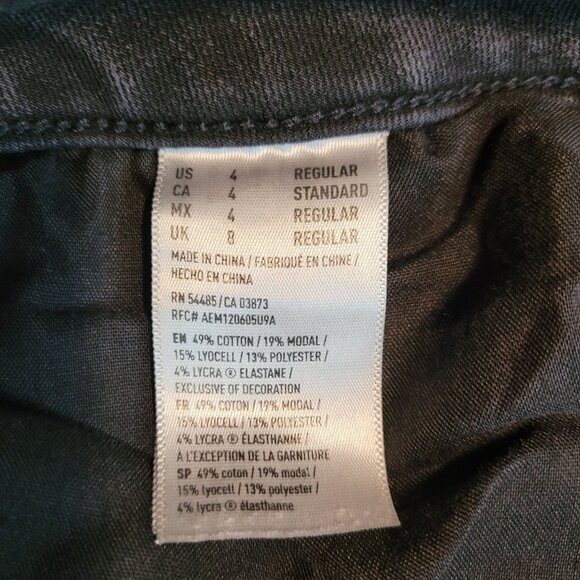 American Eagle Jeans 4 R Jegging Super Low Rise Super Stretch X Raw Hem - Picture 6 of 12